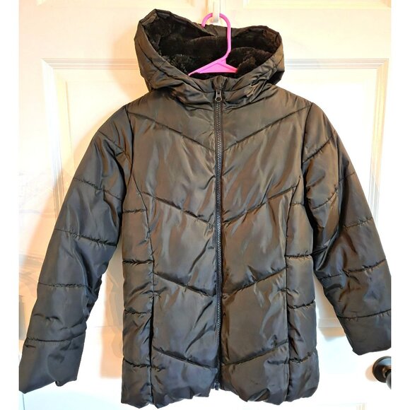 Swisstech youth girls puffer jacket Size large (10-12) w/hood and zipper closure - Picture 1 of 8